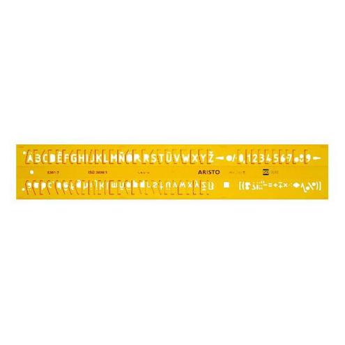 Schriftschablone gerade 7 mm - H-Profil Typ B