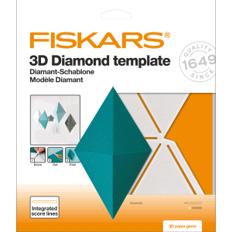 3D Diamant Stanzschablone - Vorlage in Weiß für Schreibutensilien