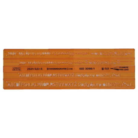 Präzisions-Schablone für Druckbleistifte - 3,5 mm und 5 mm
