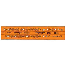 Schriftschablone STANDARDGRAPH 2522/3,5 - Mittelschrift - Orange-transparent