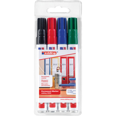Permanentmarker 4er-Set - Verschiedene Farben