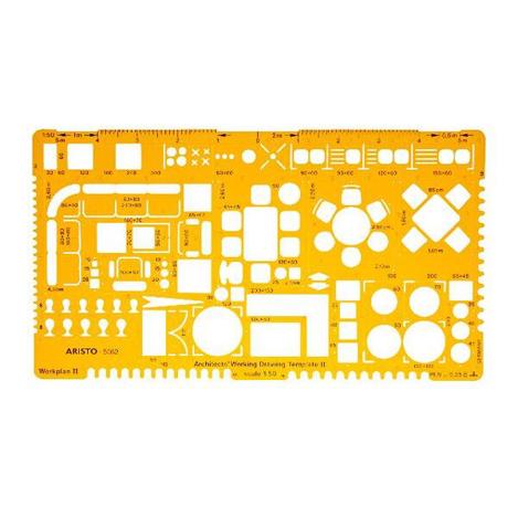 Architektur Werkschablone 1:50 - orange-transparent