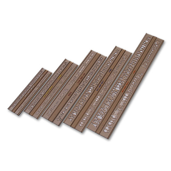 Schriftschablone 5er Set - Nach ISONORM